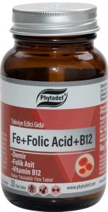 Phytodef Demir + Folik Asit + Vitamin B12 + Vitamin C 30 Tablet